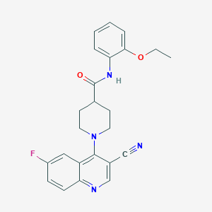 1-(3-cyano-6-fluoroquinolin-4-yl)-N-(2-ethoxyphenyl)piperidine-4-carboxamide
