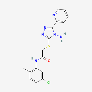 2-{[4-amino-5-(pyridin-2-yl)-4H-1,2,4-triazol-3-yl]sulfanyl}-N-(5-chloro-2-methylphenyl)acetamide