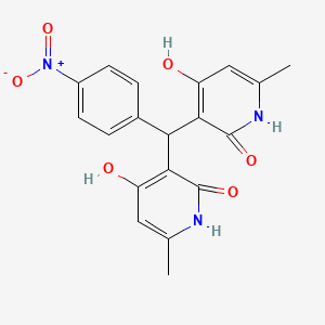 3,3'-(4-Nitrobenzylidene)bis[4-hydroxy-6-methylpyridine-2(1H)-one]