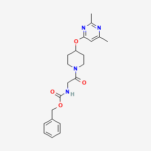 Benzyl (2-(4-((2,6-dimethylpyrimidin-4-yl)oxy)piperidin-1-yl)-2-oxoethyl)carbamate