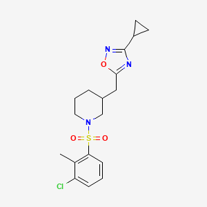 5-((1-((3-Chloro-2-methylphenyl)sulfonyl)piperidin-3-yl)methyl)-3-cyclopropyl-1,2,4-oxadiazole