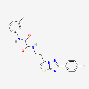 N1-(2-(2-(4-fluorophenyl)thiazolo[3,2-b][1,2,4]triazol-6-yl)ethyl)-N2-(m-tolyl)oxalamide