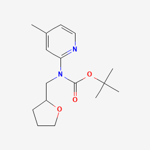 molecular formula C16H24N2O3 B2561097 Tert-butyl N-(4-methylpyridin-2-yl)-N-(oxolan-2-ylmethyl)carbamate CAS No. 1260657-77-9