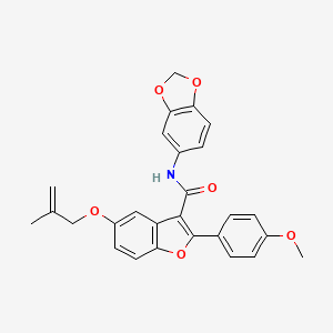 N-(1,3-benzodioxol-5-yl)-2-(4-methoxyphenyl)-5-[(2-methylprop-2-en-1-yl)oxy]-1-benzofuran-3-carboxamide