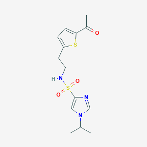 N-(2-(5-acetylthiophen-2-yl)ethyl)-1-isopropyl-1H-imidazole-4-sulfonamide