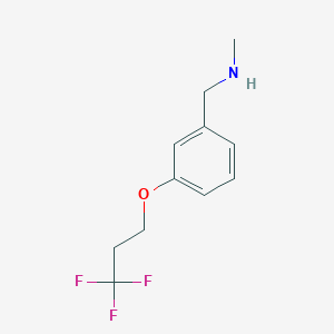 molecular formula C11H14F3NO B2561124 Methyl({[3-(3,3,3-trifluoropropoxy)phenyl]methyl})amine CAS No. 1341538-42-8