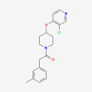 molecular formula C19H21ClN2O2 B2561130 1-(4-((3-Chloropyridin-4-yl)oxy)piperidin-1-yl)-2-(m-tolyl)ethanone CAS No. 2034471-96-8