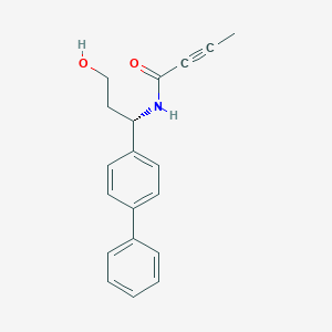 N-[(1S)-3-Hydroxy-1-(4-phenylphenyl)propyl]but-2-ynamide