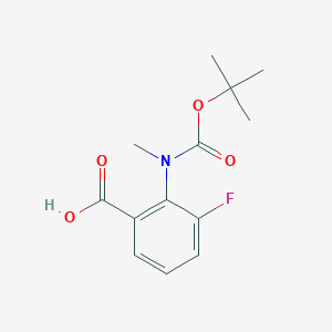 molecular formula C13H16FNO4 B2561154 3-Fluoro-2-[methyl-[(2-methylpropan-2-yl)oxycarbonyl]amino]benzoic acid CAS No. 2248373-80-8