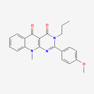 2-(4-methoxyphenyl)-10-methyl-3-propylpyrimido[4,5-b]quinoline-4,5(3H,10H)-dione