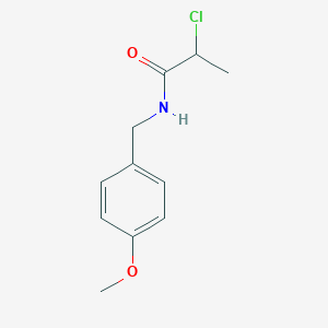 B2561156 2-chloro-N-[(4-methoxyphenyl)methyl]propanamide CAS No. 571153-05-4