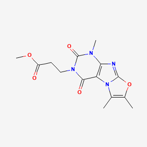 Methyl 3-(4,7,8-trimethyl-1,3-dioxopurino[8,7-b][1,3]oxazol-2-yl)propanoate