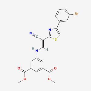 (E)-dimethyl 5-((2-(4-(3-bromophenyl)thiazol-2-yl)-2-cyanovinyl)amino)isophthalate