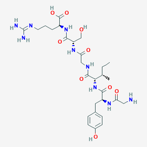 molecular formula C28H45N9O9 B025612 Glycyl-tyrosyl-isoleucyl-glycyl-seryl-arginine CAS No. 110590-63-1