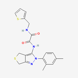 molecular formula C20H20N4O2S2 B2561221 N-[2-(2,4-dimethylphenyl)-2H,4H,6H-thieno[3,4-c]pyrazol-3-yl]-N'-[(thiophen-2-yl)methyl]ethanediamide CAS No. 899756-23-1