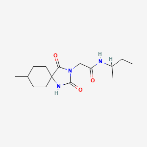 molecular formula C15H25N3O3 B2561226 N-(sec-butyl)-2-(8-methyl-2,4-dioxo-1,3-diazaspiro[4.5]dec-3-yl)acetamide CAS No. 956181-99-0