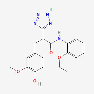 molecular formula C19H21N5O4 B2561234 N-(2-ethoxyphenyl)-3-(4-hydroxy-3-methoxyphenyl)-2-(2H-tetrazol-5-yl)propanamide CAS No. 483995-87-5