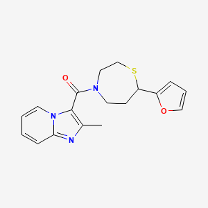 B2561259 (7-(Furan-2-yl)-1,4-thiazepan-4-yl)(2-methylimidazo[1,2-a]pyridin-3-yl)methanone CAS No. 1705988-97-1