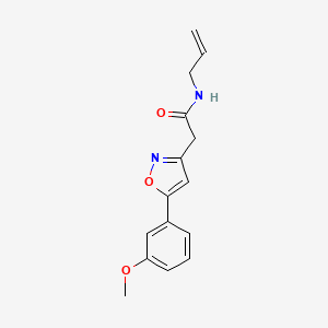 molecular formula C15H16N2O3 B2561292 N-allyl-2-(5-(3-methoxyphenyl)isoxazol-3-yl)acetamide CAS No. 952985-51-2