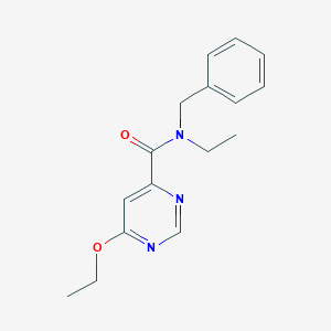 molecular formula C16H19N3O2 B2561307 N-benzyl-6-ethoxy-N-ethylpyrimidine-4-carboxamide CAS No. 2034634-36-9