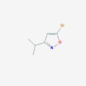 molecular formula C6H8BrNO B2561309 5-bromo-3-(propan-2-yl)-1,2-oxazole CAS No. 1780188-72-8
