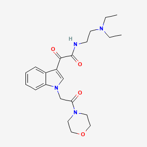 molecular formula C22H30N4O4 B2561320 N-(2-(diethylamino)ethyl)-2-(1-(2-morpholino-2-oxoethyl)-1H-indol-3-yl)-2-oxoacetamide CAS No. 872855-55-5