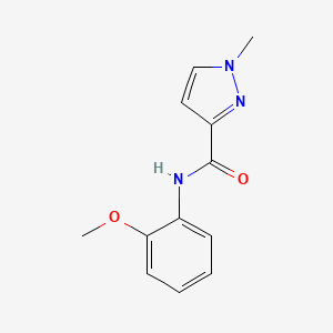 molecular formula C12H13N3O2 B2561341 N-(2-methoxyphenyl)-1-methyl-1H-pyrazole-3-carboxamide CAS No. 489407-20-7