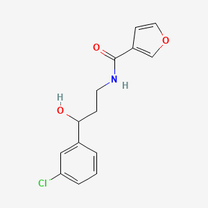 molecular formula C14H14ClNO3 B2561363 N-[3-(3-chlorophenyl)-3-hydroxypropyl]furan-3-carboxamide CAS No. 2034520-98-2