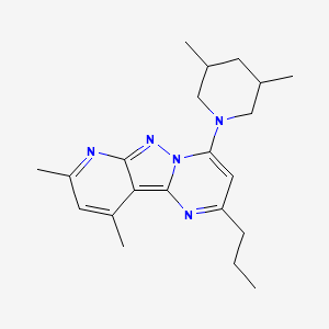 4-(3,5-Dimethylpiperidin-1-yl)-8,10-dimethyl-2-propylpyrido[2',3':3,4]pyrazolo[1,5-a]pyrimidine