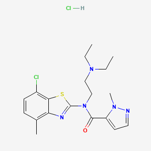 N-(7-chloro-4-methylbenzo[d]thiazol-2-yl)-N-(2-(diethylamino)ethyl)-1-methyl-1H-pyrazole-5-carboxamide hydrochloride