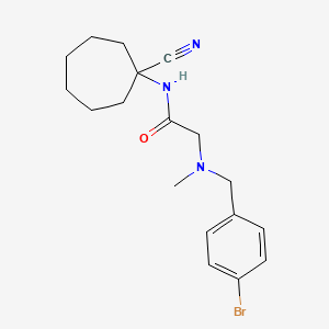 2-{[(4-bromophenyl)methyl](methyl)amino}-N-(1-cyanocycloheptyl)acetamide