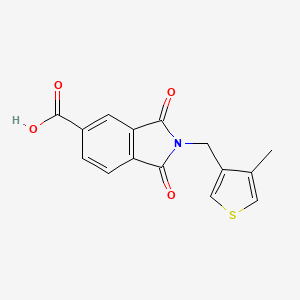 2-[(4-methylthiophen-3-yl)methyl]-1,3-dioxo-2,3-dihydro-1H-isoindole-5-carboxylic acid