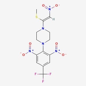 1-[2,6-Dinitro-4-(trifluoromethyl)phenyl]-4-[1-(methylsulfanyl)-2-nitrovinyl]piperazine