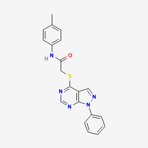 2-((1-phenyl-1H-pyrazolo[3,4-d]pyrimidin-4-yl)thio)-N-(p-tolyl)acetamide