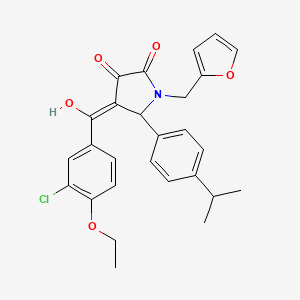 4-[(3-chloro-4-ethoxyphenyl)carbonyl]-1-(furan-2-ylmethyl)-3-hydroxy-5-[4-(propan-2-yl)phenyl]-1,5-dihydro-2H-pyrrol-2-one