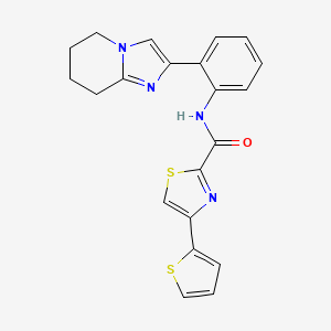N-(2-(5,6,7,8-tetrahydroimidazo[1,2-a]pyridin-2-yl)phenyl)-4-(thiophen-2-yl)thiazole-2-carboxamide