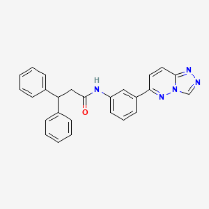 3,3-diphenyl-N-(3-{[1,2,4]triazolo[4,3-b]pyridazin-6-yl}phenyl)propanamide