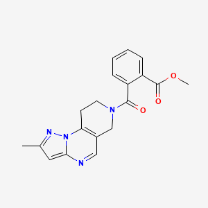 B2561398 Methyl 2-(2-methyl-6,7,8,9-tetrahydropyrazolo[1,5-a]pyrido[3,4-e]pyrimidine-7-carbonyl)benzoate CAS No. 1797893-39-0