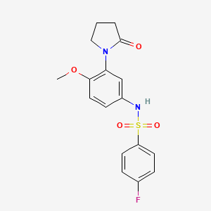 4-fluoro-N-(4-methoxy-3-(2-oxopyrrolidin-1-yl)phenyl)benzenesulfonamide