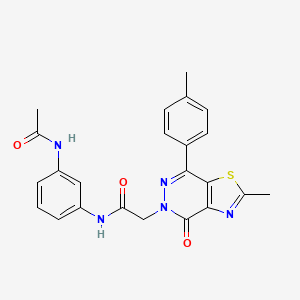 N-(3-acetamidophenyl)-2-(2-methyl-4-oxo-7-(p-tolyl)thiazolo[4,5-d]pyridazin-5(4H)-yl)acetamide