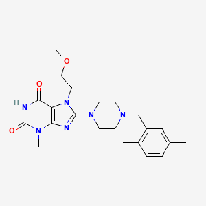 8-[4-[(2,5-Dimethylphenyl)methyl]piperazin-1-yl]-7-(2-methoxyethyl)-3-methylpurine-2,6-dione