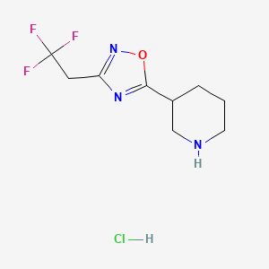 3-[3-(2,2,2-Trifluoroethyl)-1,2,4-oxadiazol-5-yl]piperidine hydrochloride