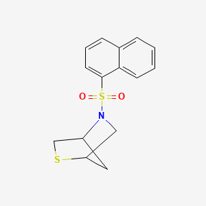 molecular formula C15H15NO2S2 B2561429 5-(Naphthalen-1-ylsulfonyl)-2-thia-5-azabicyclo[2.2.1]heptane CAS No. 2034609-51-1