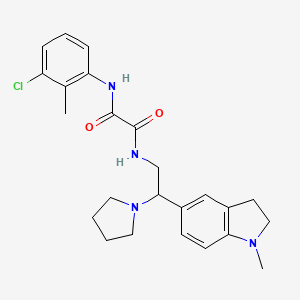 N1-(3-chloro-2-methylphenyl)-N2-(2-(1-methylindolin-5-yl)-2-(pyrrolidin-1-yl)ethyl)oxalamide