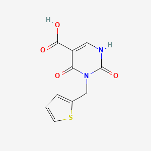 2,4-Dioxo-3-(thiophen-2-ylmethyl)-1,2,3,4-tetrahydropyrimidine-5-carboxylic acid