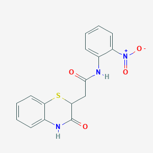 N-(2-nitrophenyl)-2-(3-oxo-3,4-dihydro-2H-1,4-benzothiazin-2-yl)acetamide