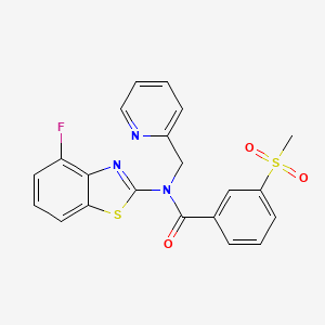 N-(4-fluorobenzo[d]thiazol-2-yl)-3-(methylsulfonyl)-N-(pyridin-2-ylmethyl)benzamide