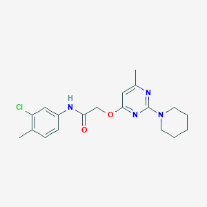 N-(3-chloro-4-methylphenyl)-2-[(6-methyl-2-piperidin-1-ylpyrimidin-4-yl)oxy]acetamide