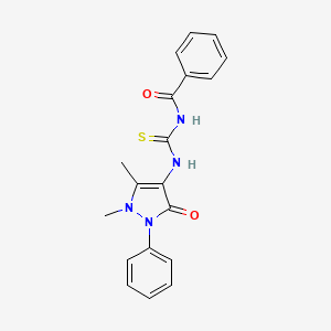 B2561446 N-benzoyl-N'-(1,5-dimethyl-3-oxo-2-phenyl-2,3-dihydro-1H-pyrazol-4-yl)thiourea CAS No. 84555-16-8
