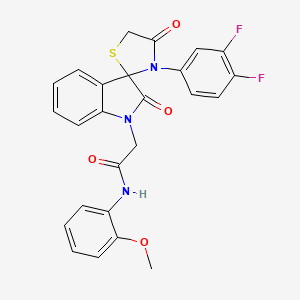 molecular formula C25H19F2N3O4S B2561447 2-(3'-(3,4-difluorophenyl)-2,4'-dioxospiro[indoline-3,2'-thiazolidin]-1-yl)-N-(2-methoxyphenyl)acetamide CAS No. 894562-80-2